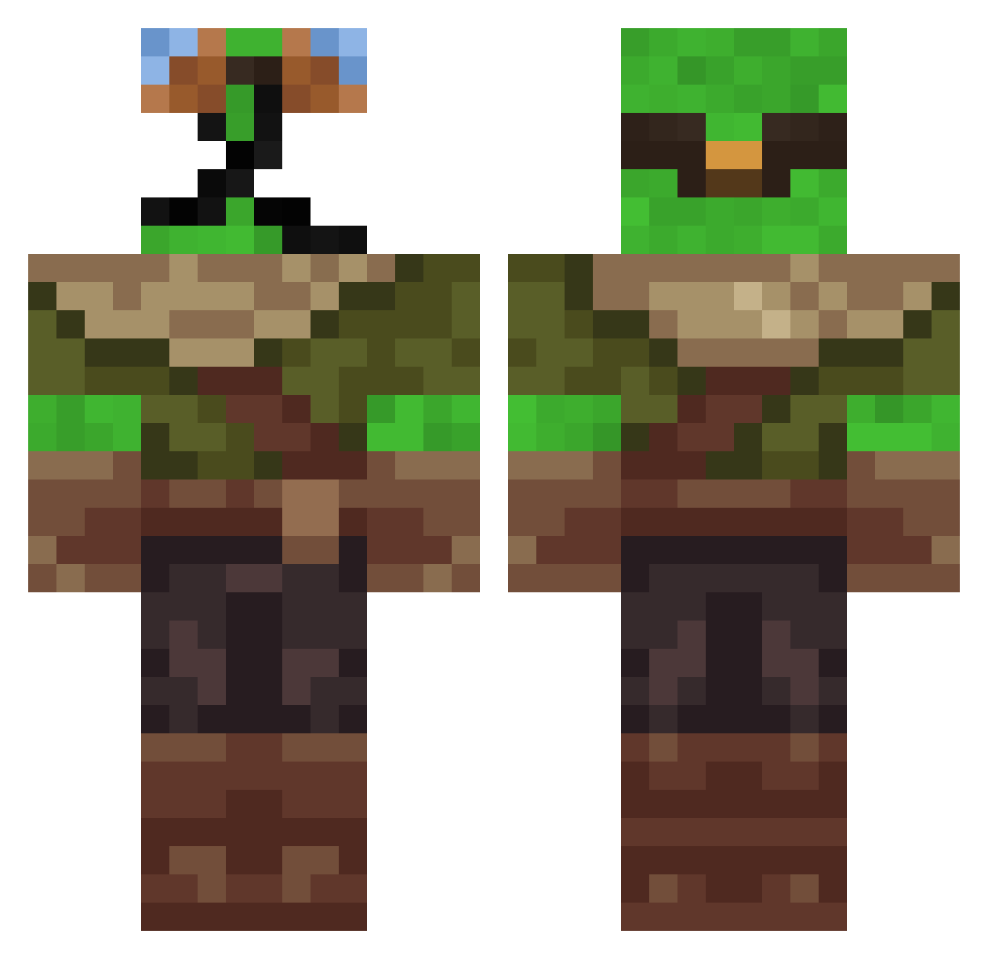 THE_E_MAN20 Minecraft skin, front and back view