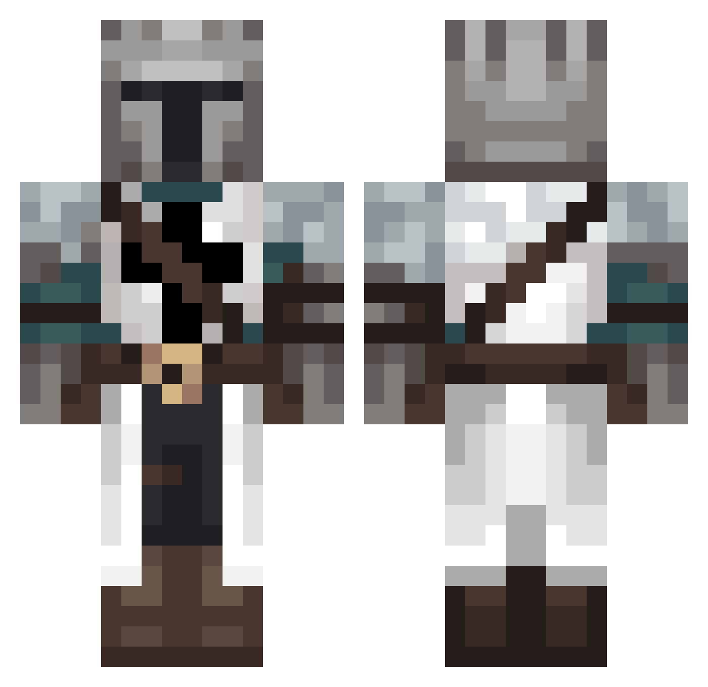 PrussianJaeger Minecraft skin, front and back view