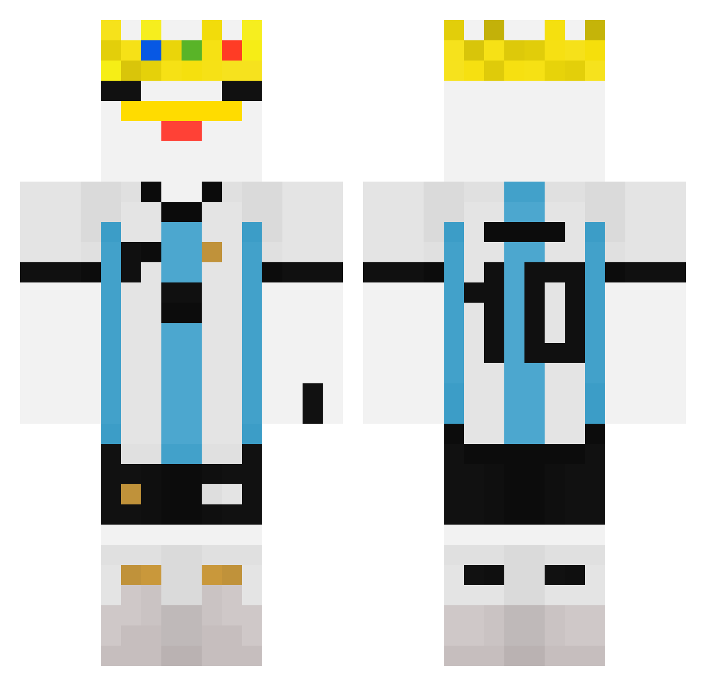 lauradoblas Minecraft skin, front and back view