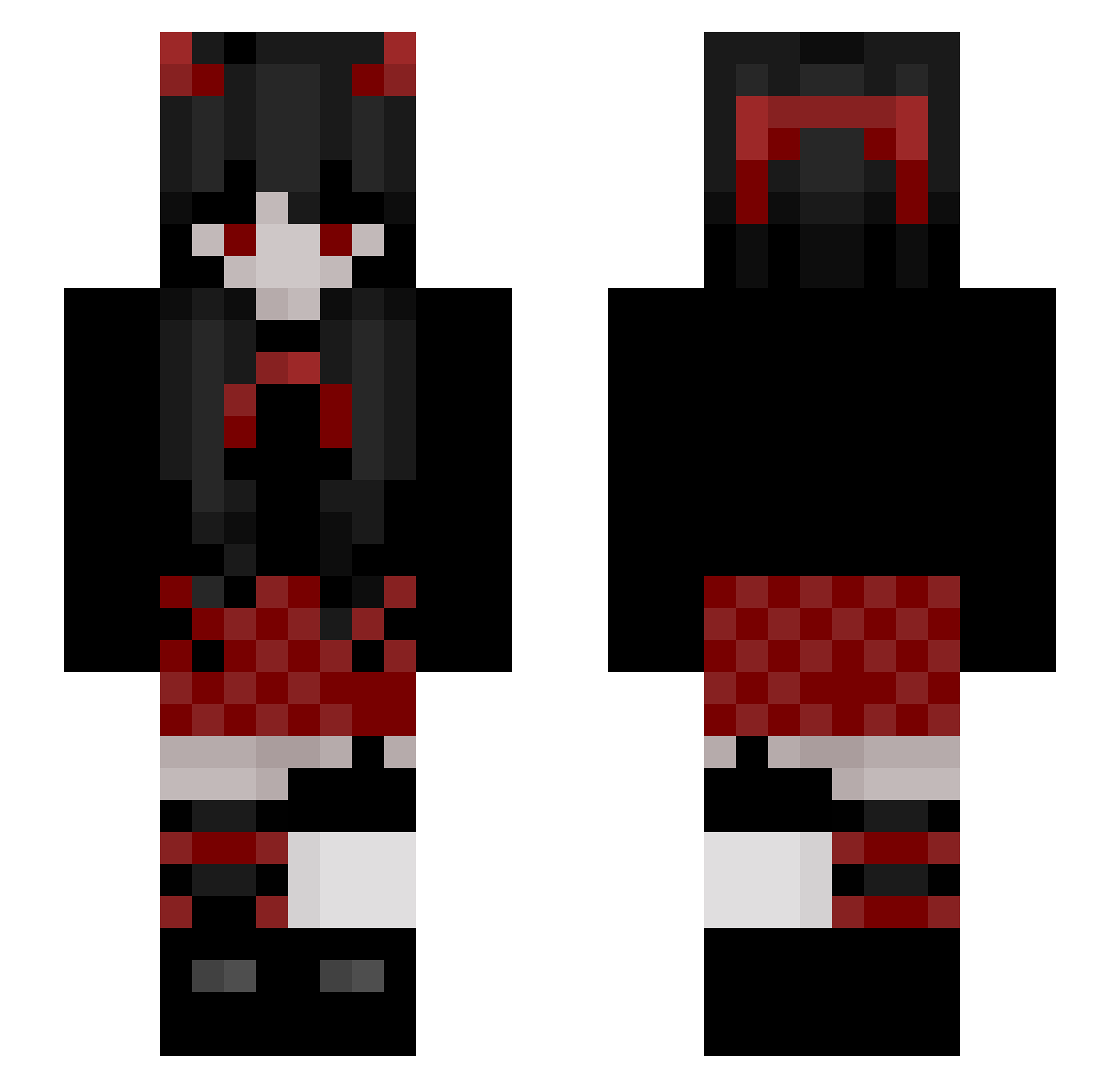 ZenIt_Ace Minecraft skin, front and back view