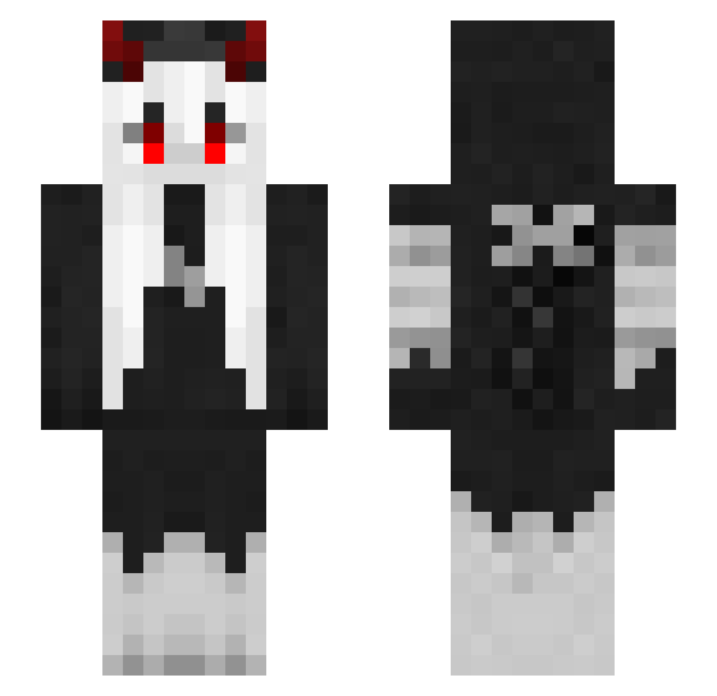 Charlie_VI Minecraft skin, front and back view