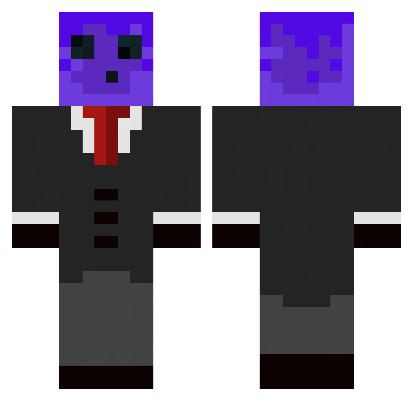 _M0gi Minecraft skin, front and back view