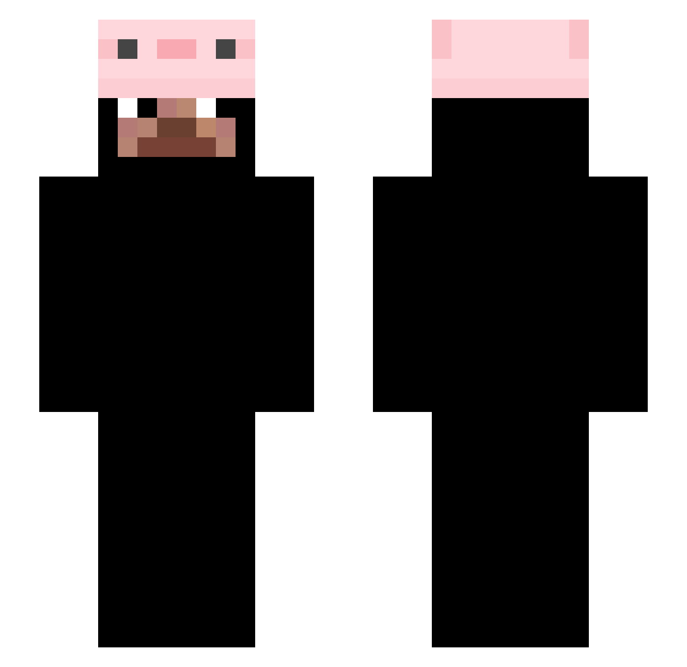 Parametrize Minecraft skin, front and back view