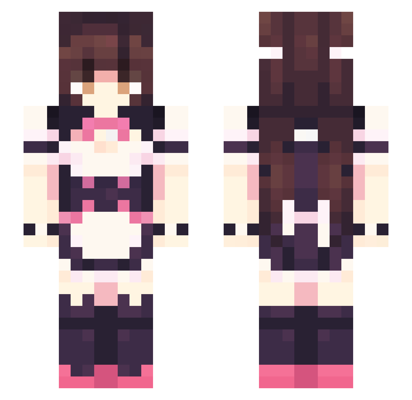 lizlizlizziizizi Minecraft skin, front and back view