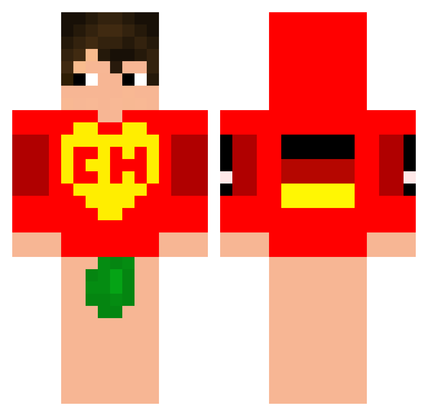 augostoso Minecraft skin, front and back view