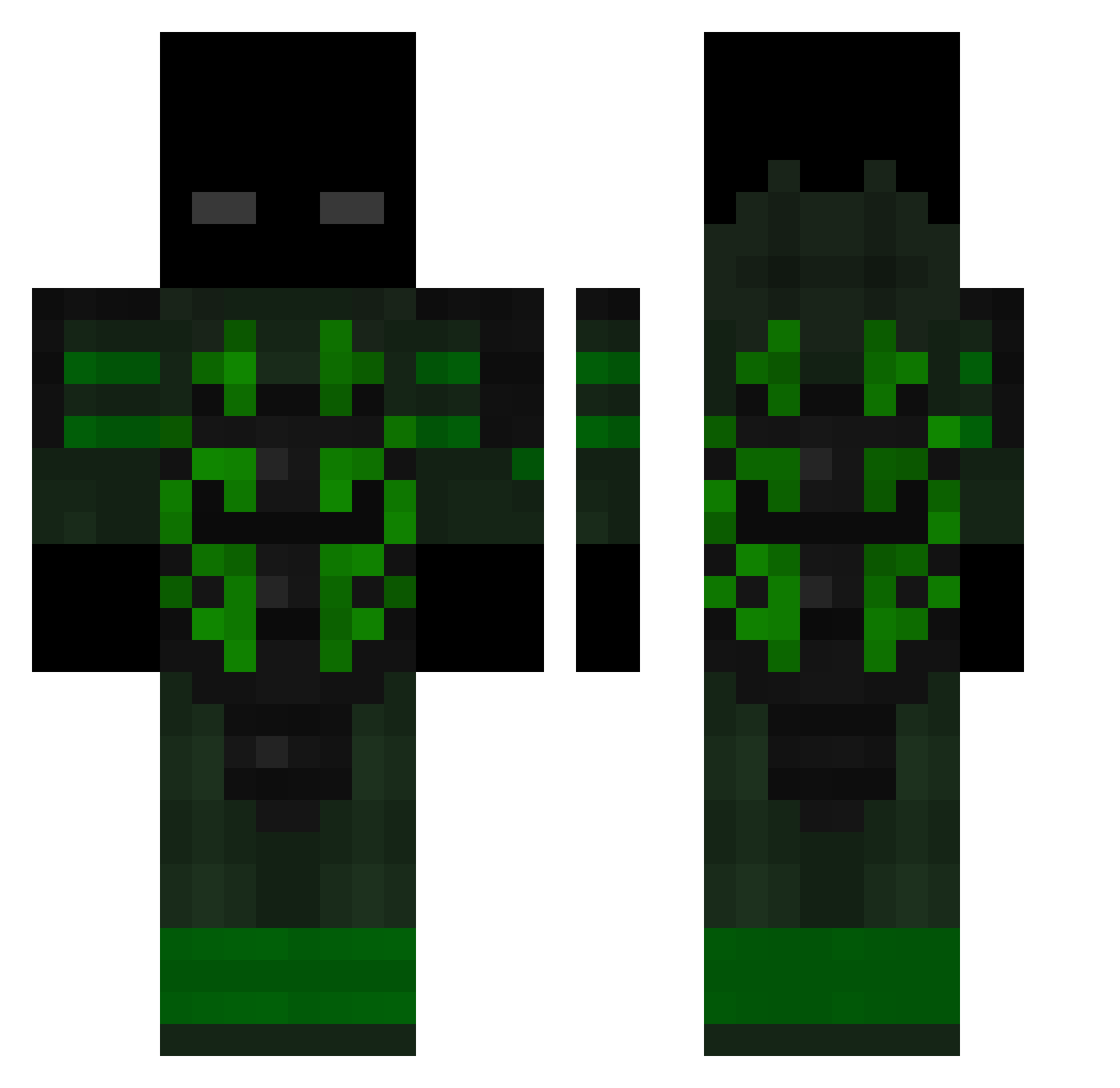ColdR3aper Minecraft skin, front and back view