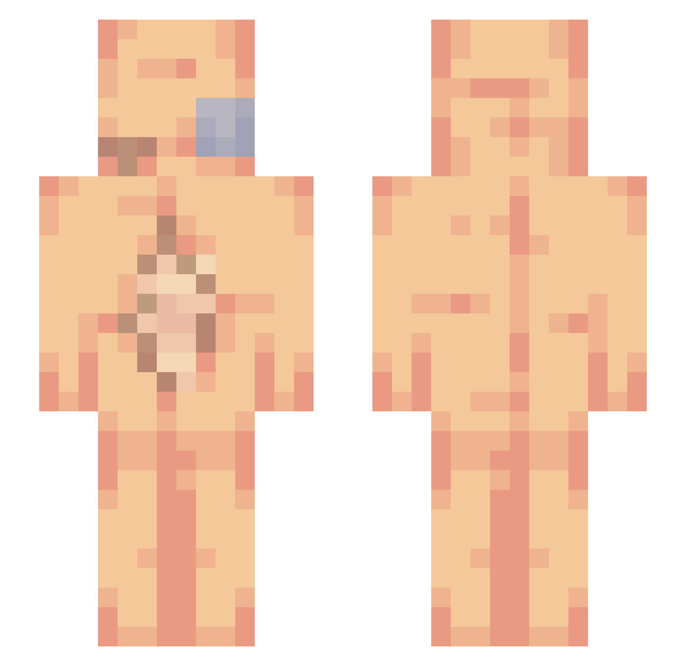 Tsimpoumpoukis Minecraft skin, front and back view