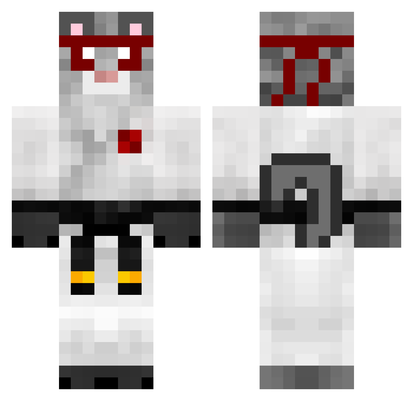 OK4LM3 Minecraft skin, front and back view