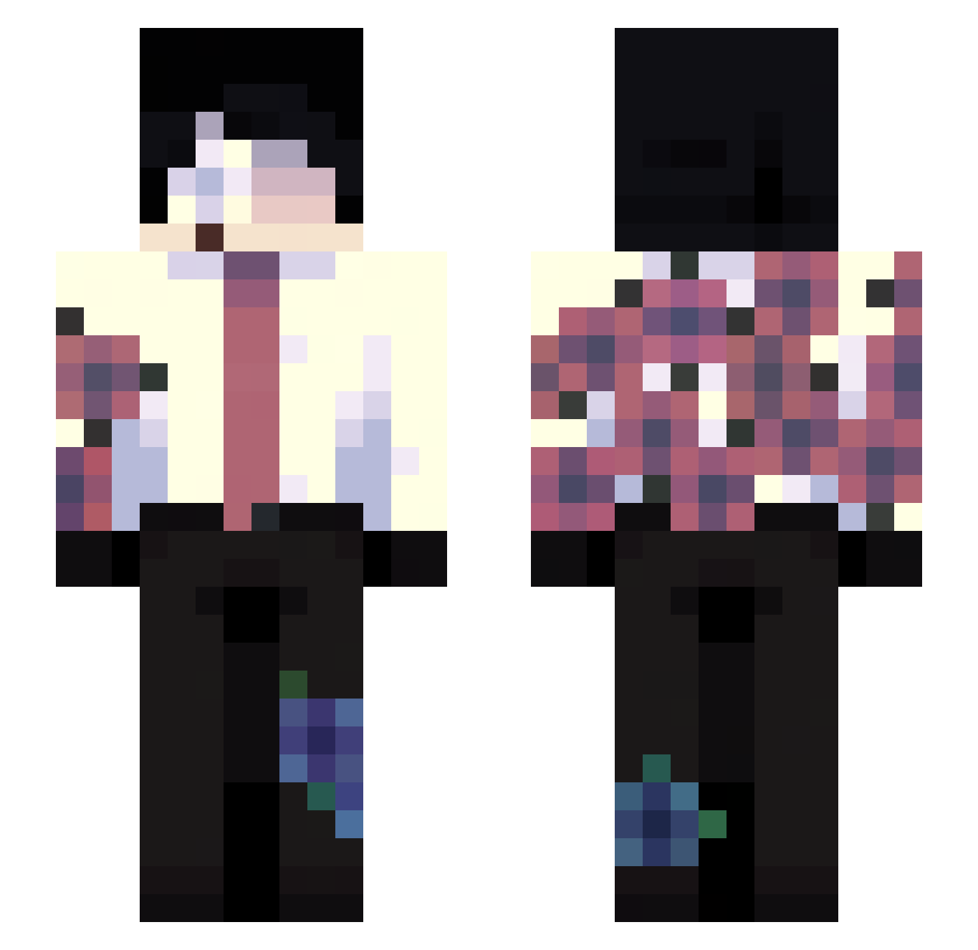 bylukix Minecraft skin, front and back view