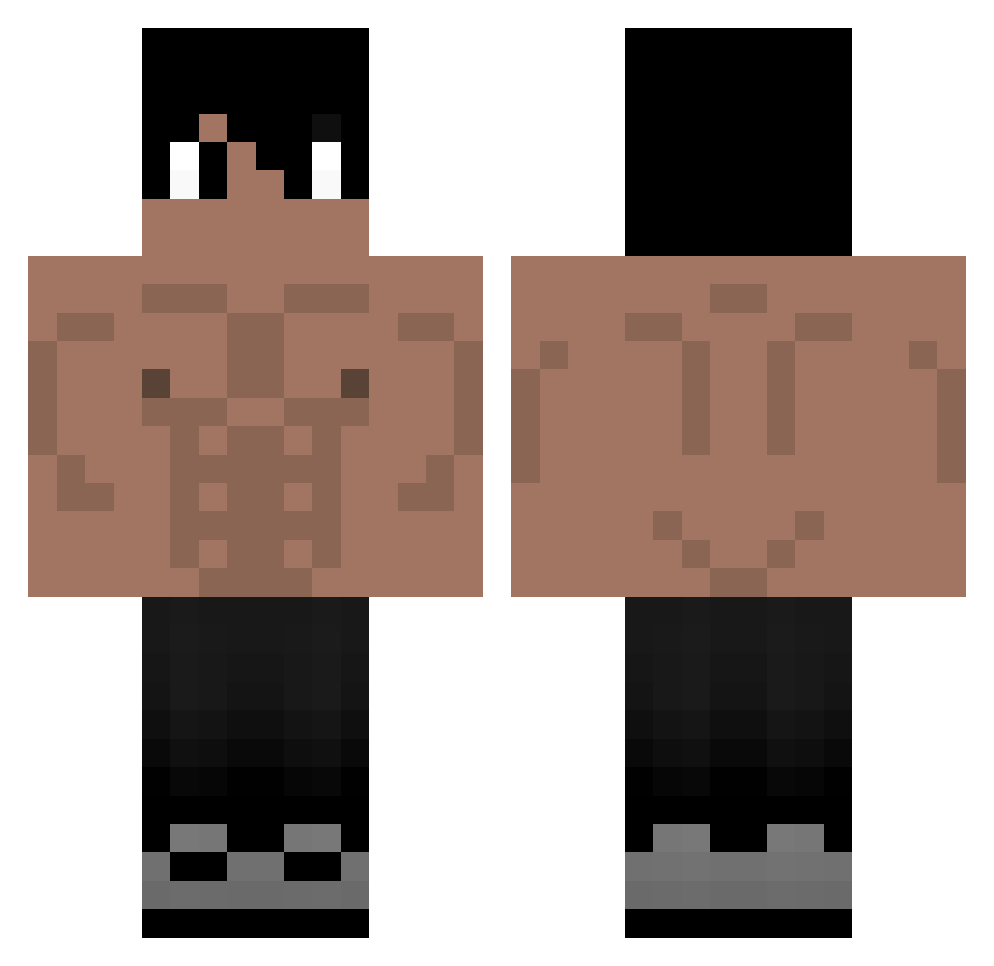 Soltas Minecraft skin, front and back view
