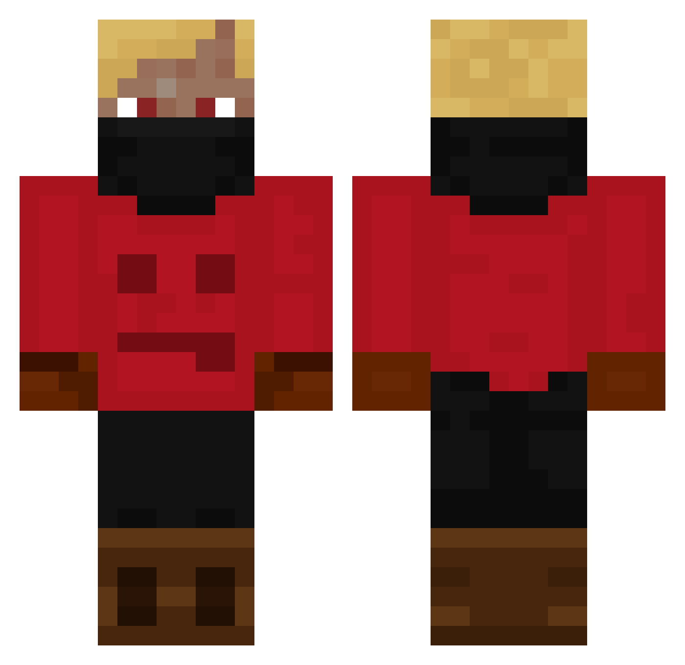 apol1 Minecraft skin, front and back view