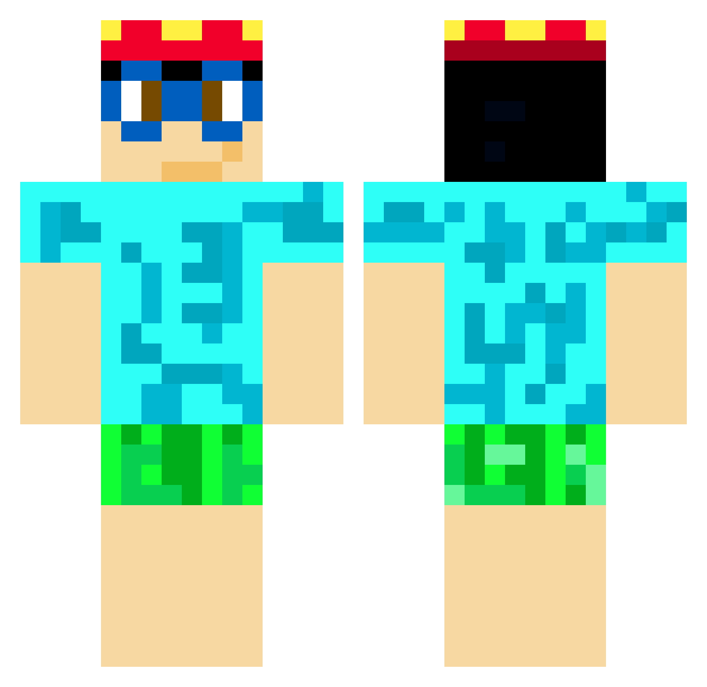 boberosse Minecraft skin, front and back view