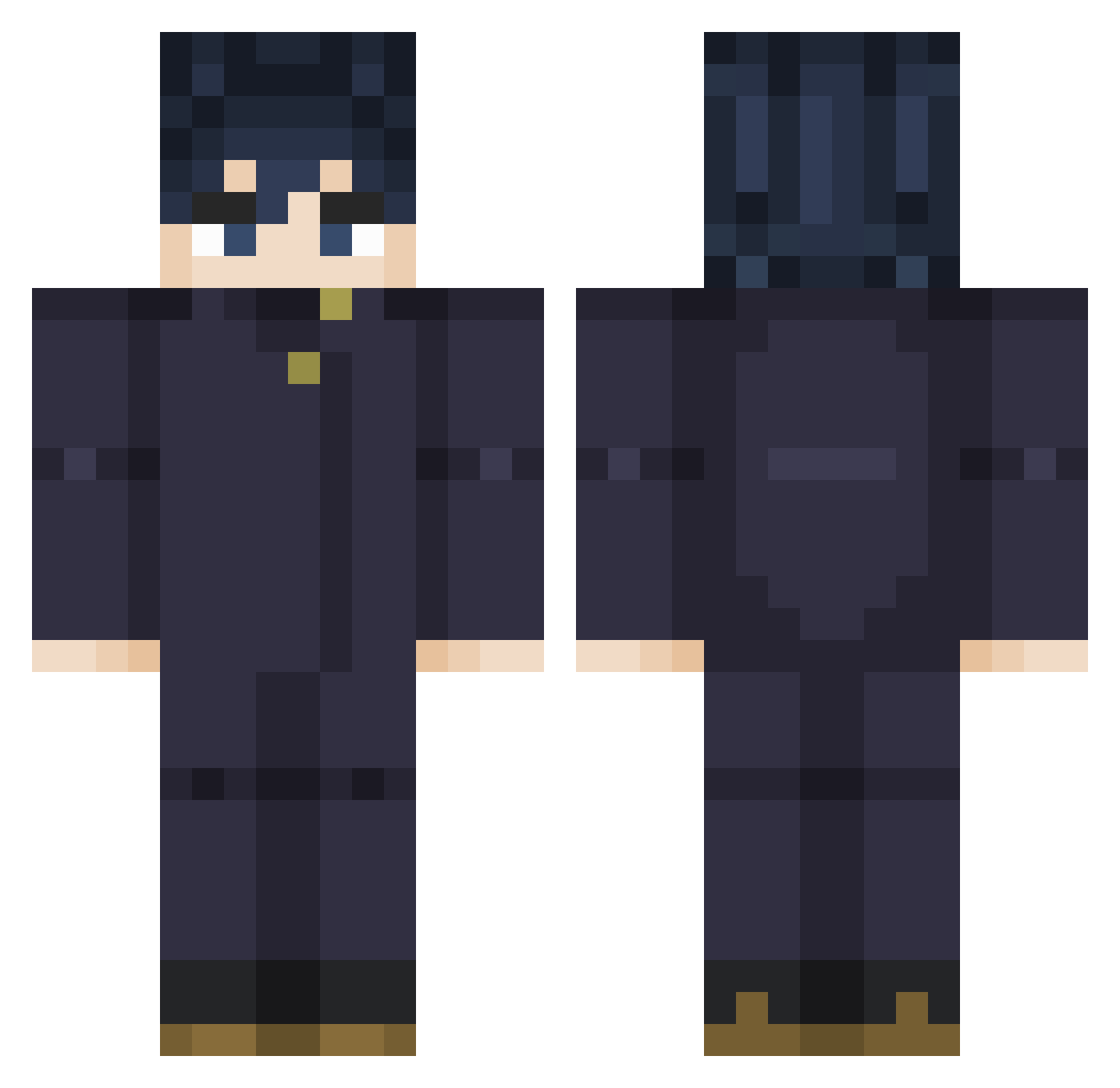 GreaseMachine200 Minecraft skin, front and back view