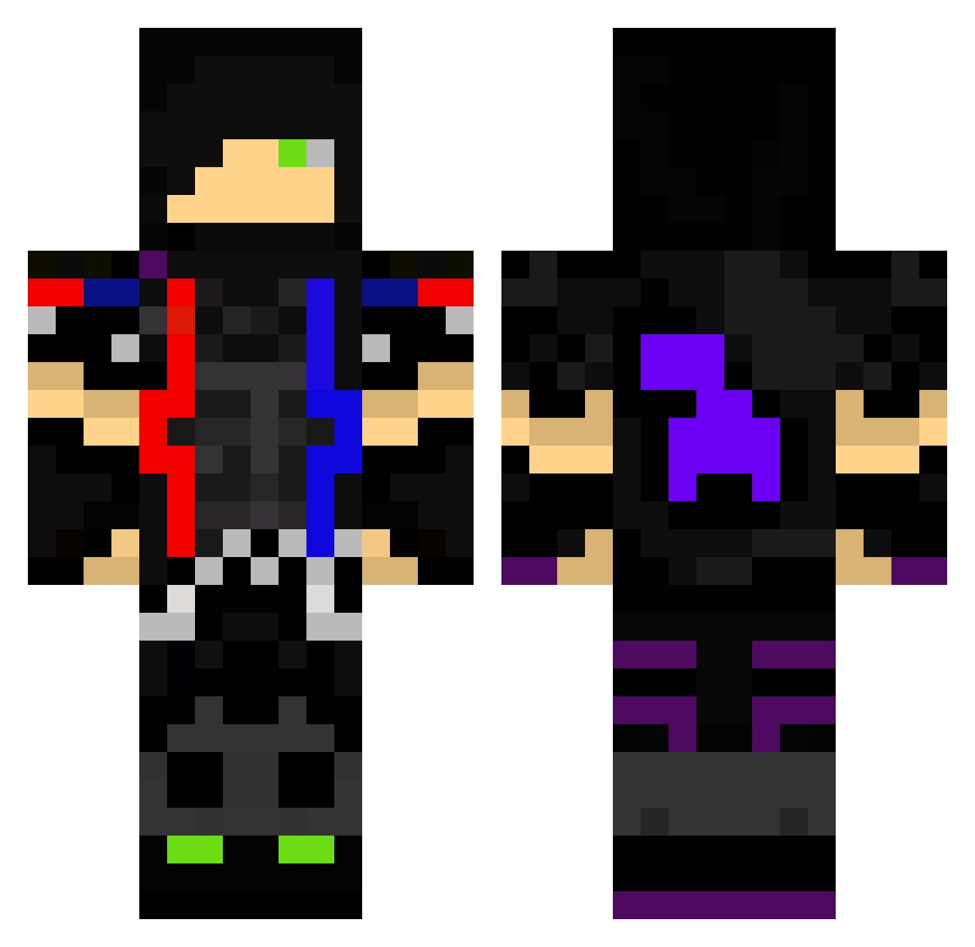 khal1mas Minecraft skin, front and back view