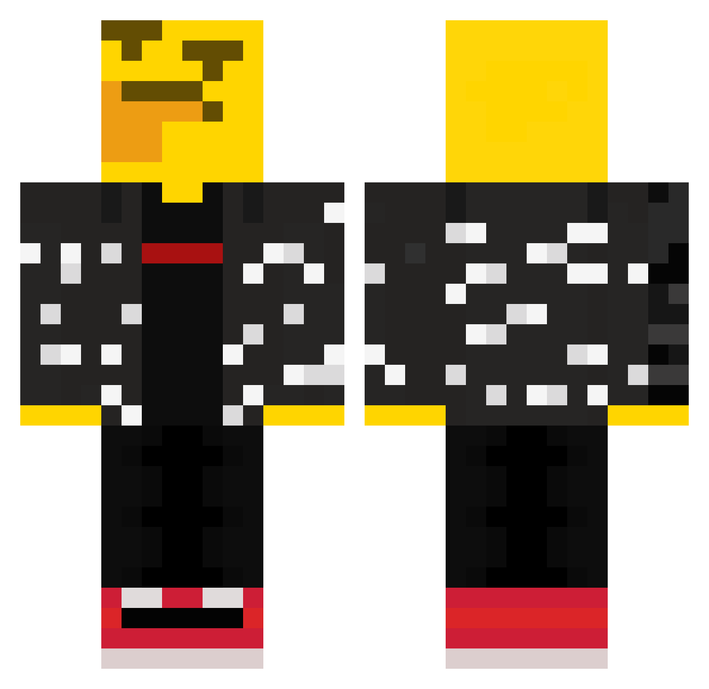 iGuGu Minecraft skin, front and back view