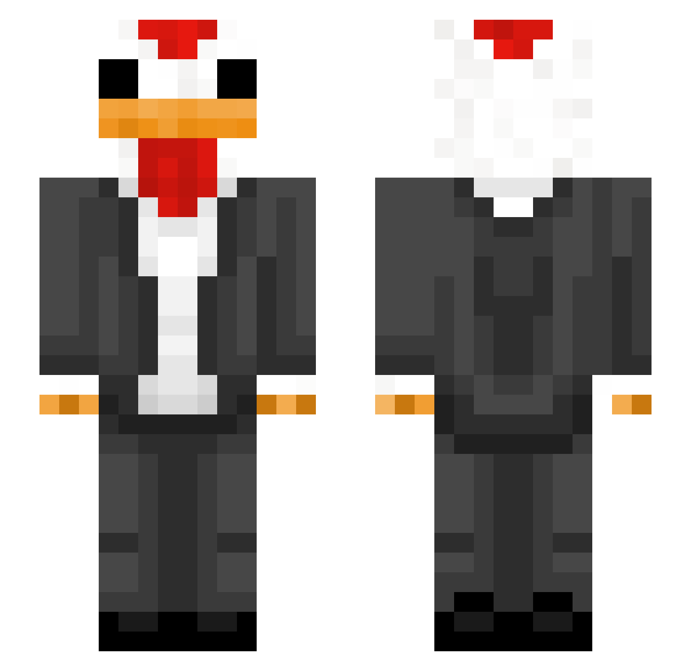 GeoChemist Minecraft skin, front and back view