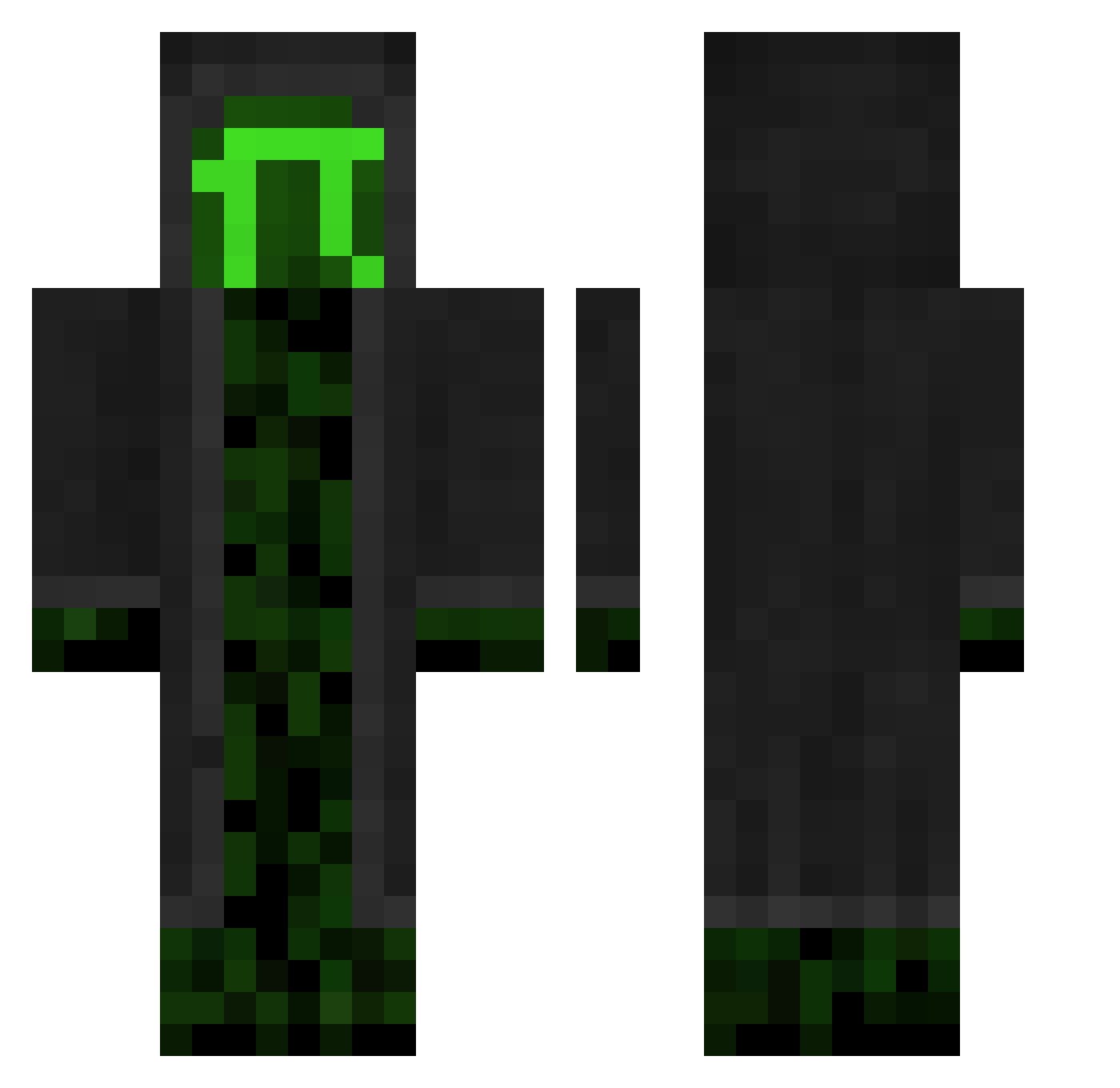 Ox32 Minecraft skin, front and back view