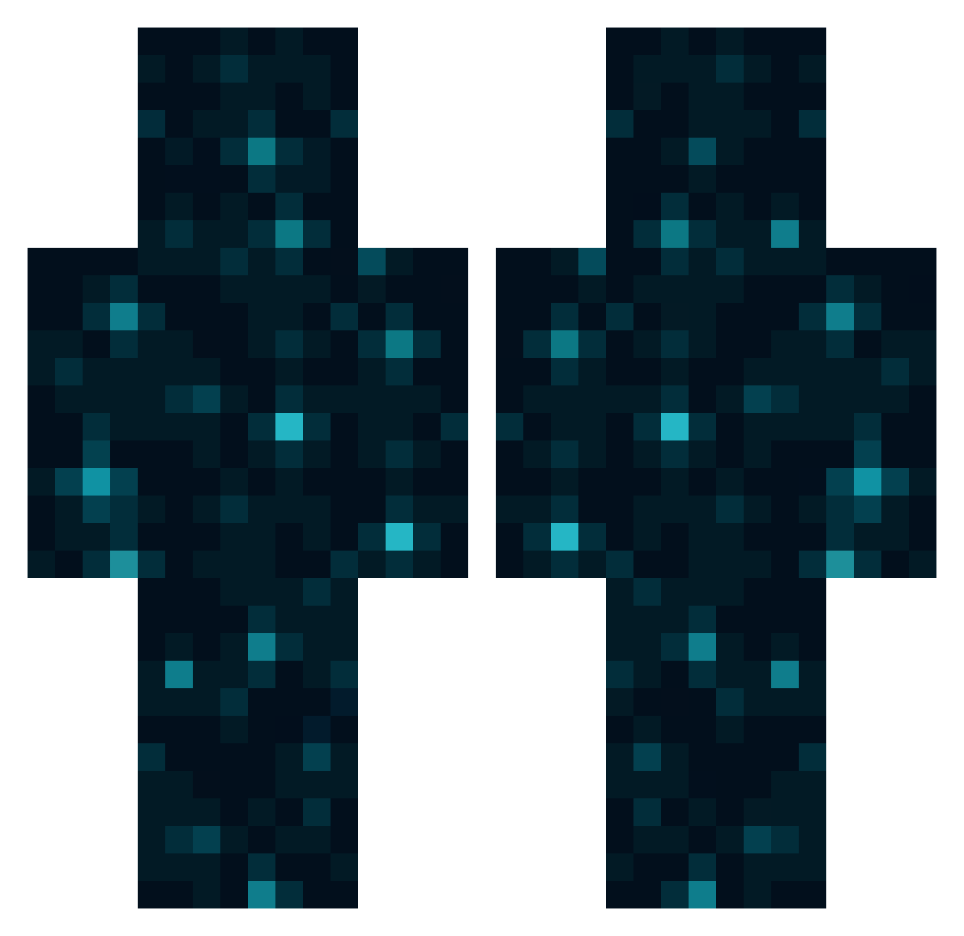 Demonstalk2 Minecraft skin, front and back view