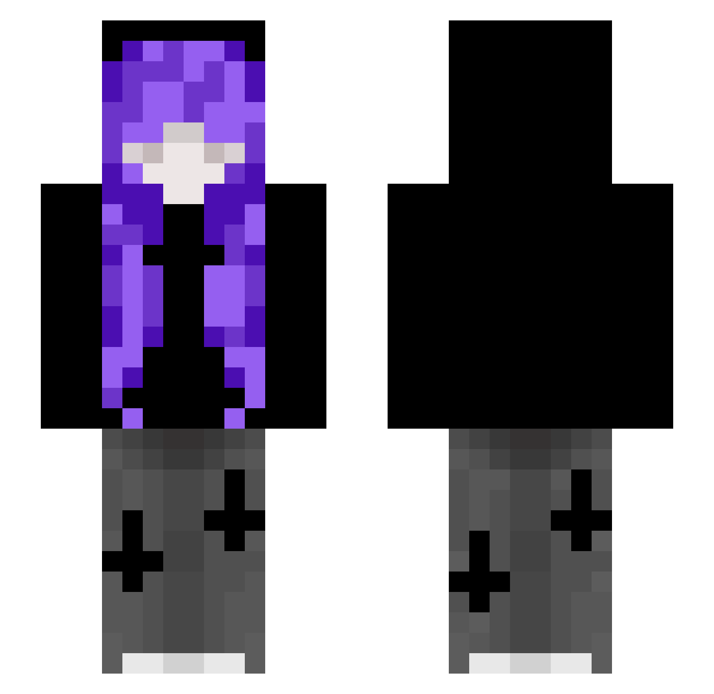 Mattyatti Minecraft skin, front and back view
