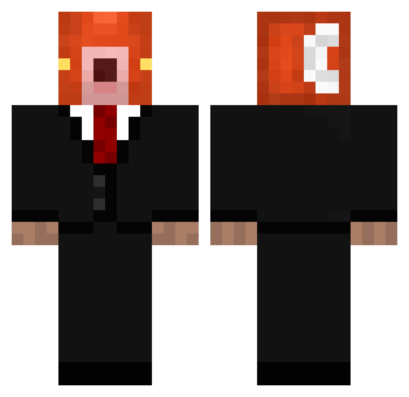 tylemmuckley Minecraft skin, front and back view