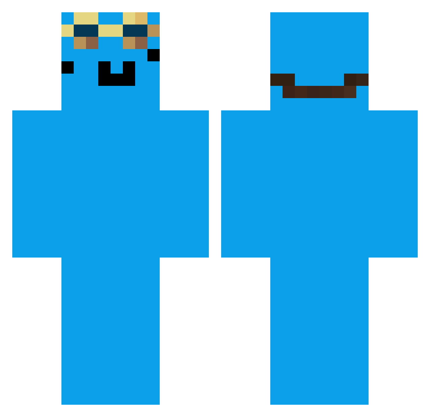 MrMathax Minecraft skin, front and back view