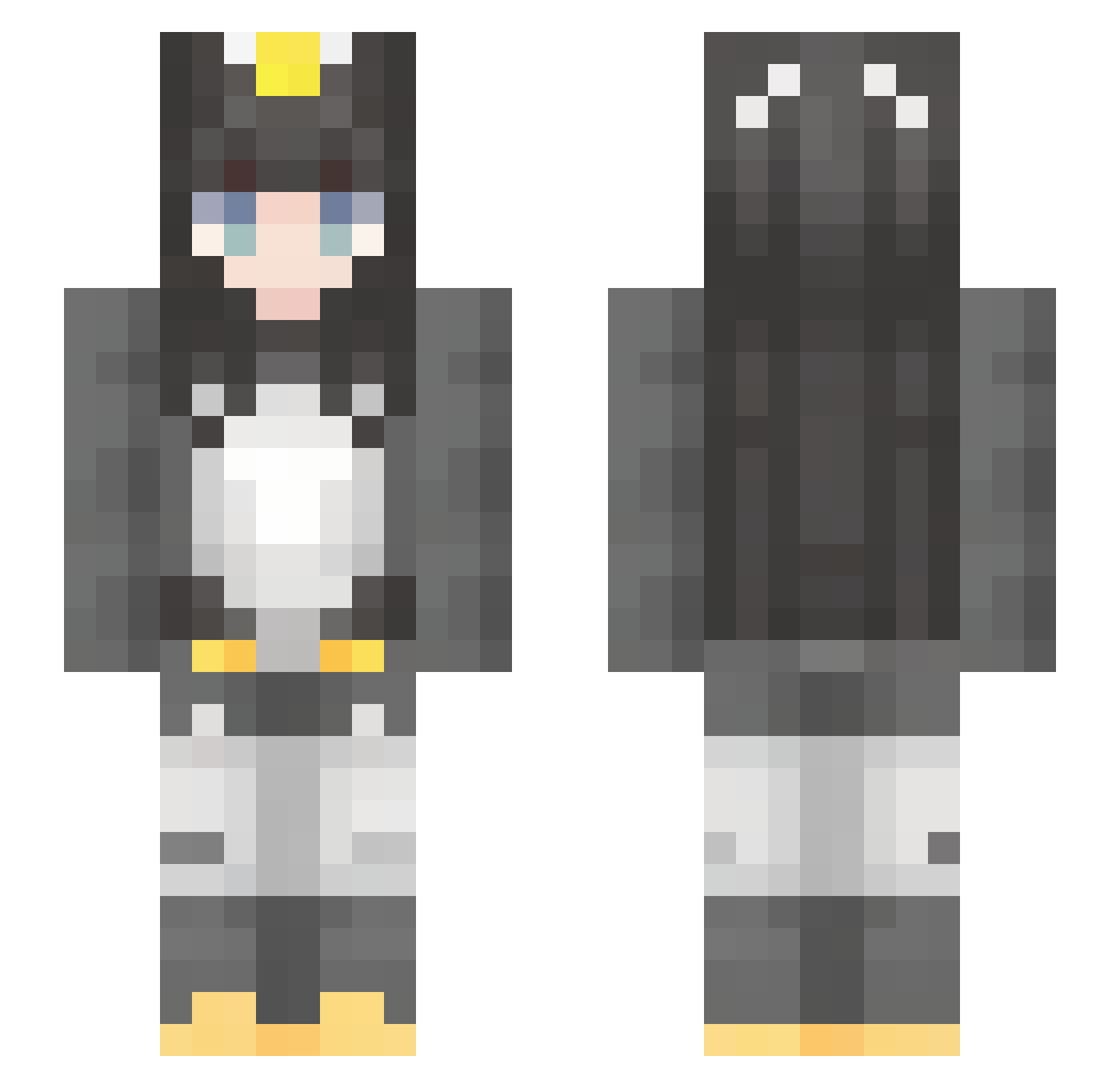 MAXolofm Minecraft skin, front and back view
