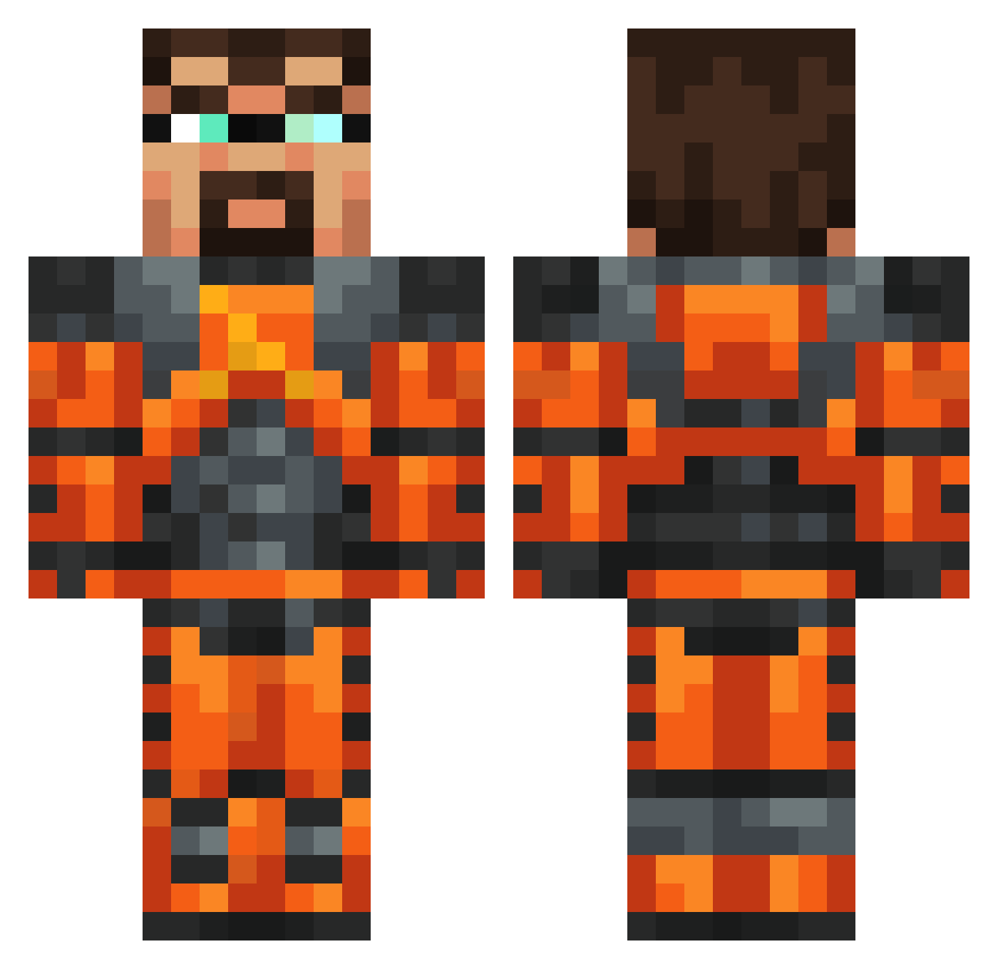 alsi0 Minecraft skin, front and back view