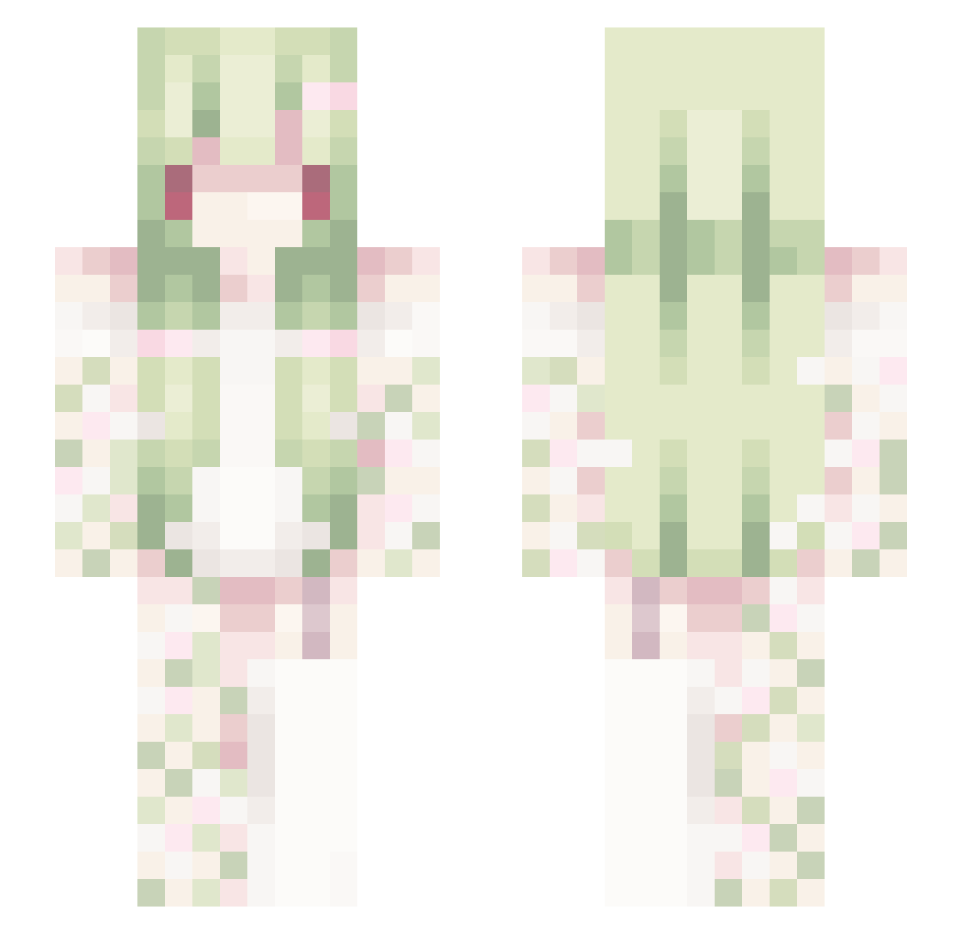 sorakadamaya Minecraft skin, front and back view