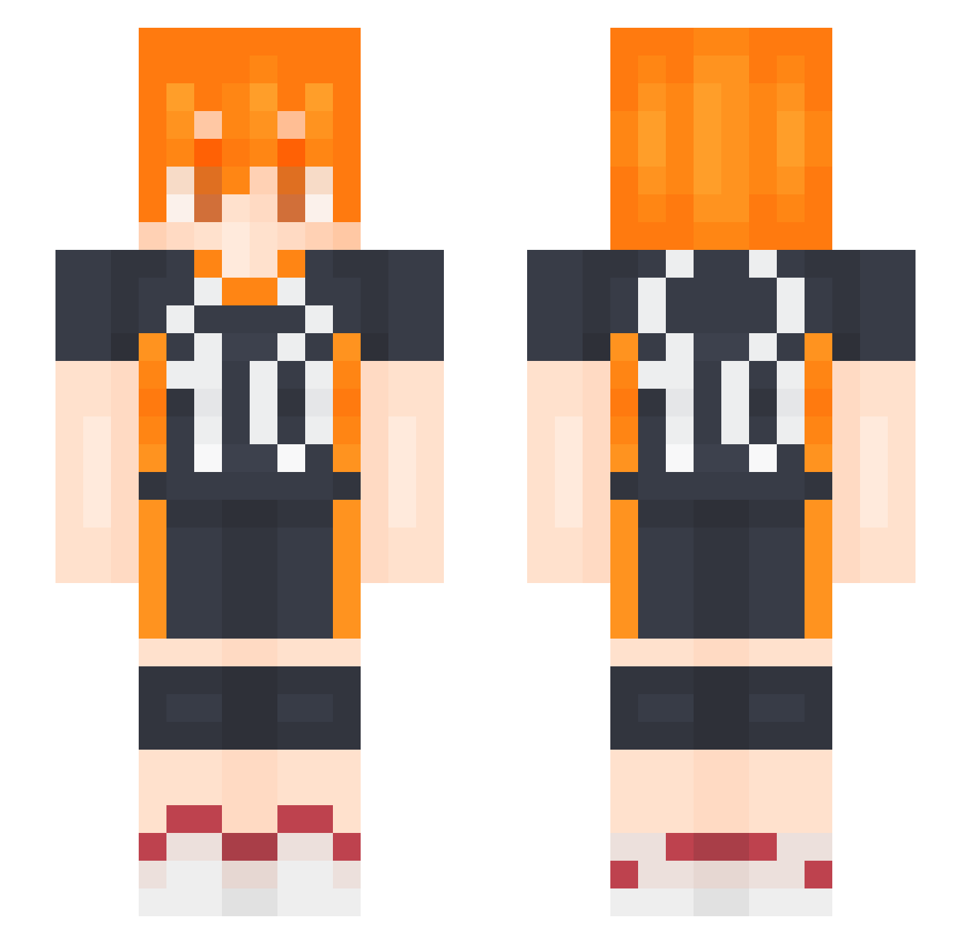 bequitor Minecraft skin, front and back view