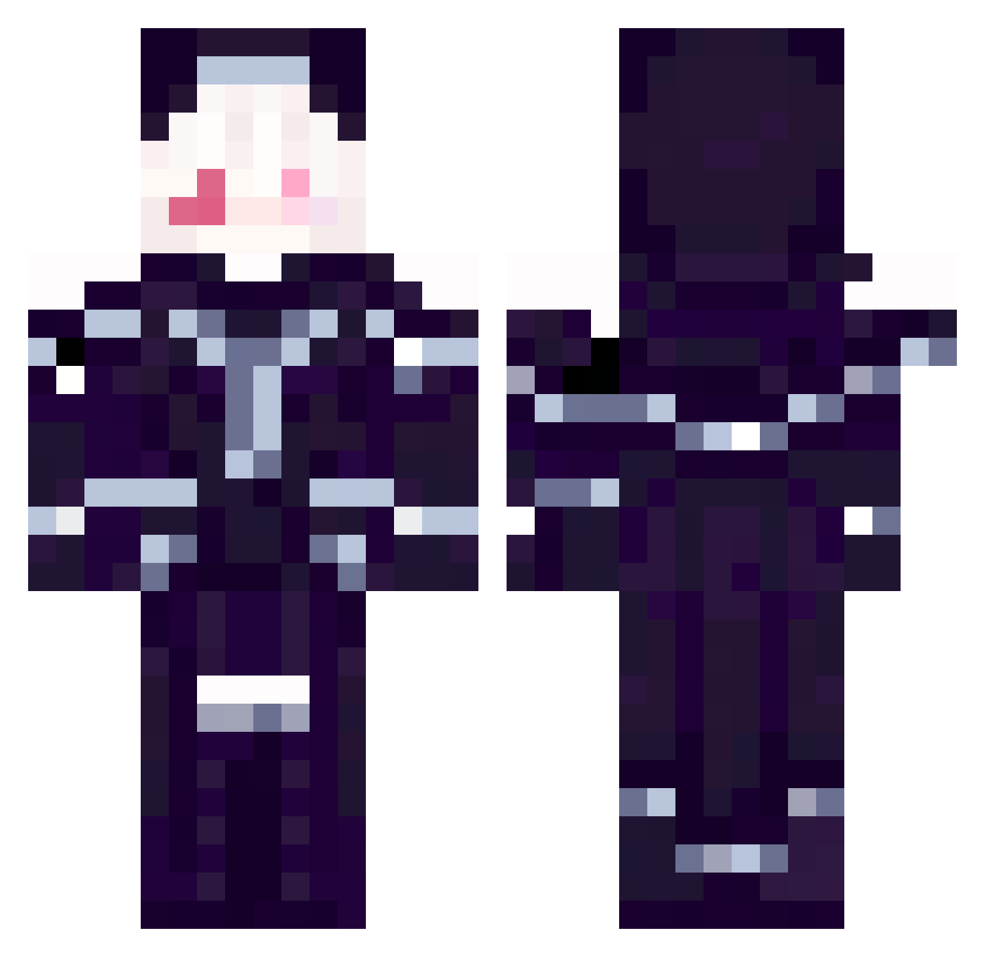 athenyxxz Minecraft skin, front and back view