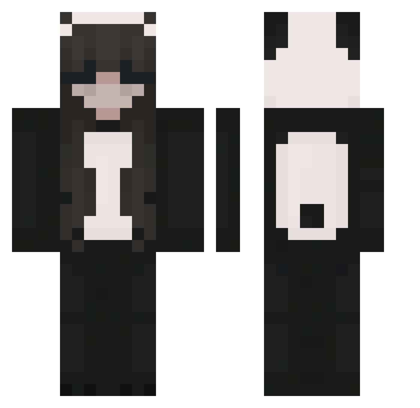 fbimoni Minecraft skin, front and back view