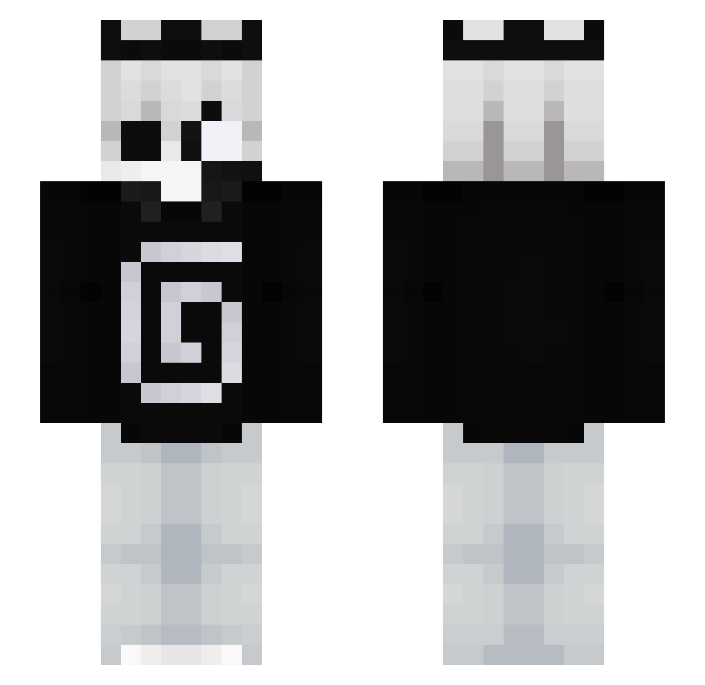 xSpLeeF Minecraft skin, front and back view