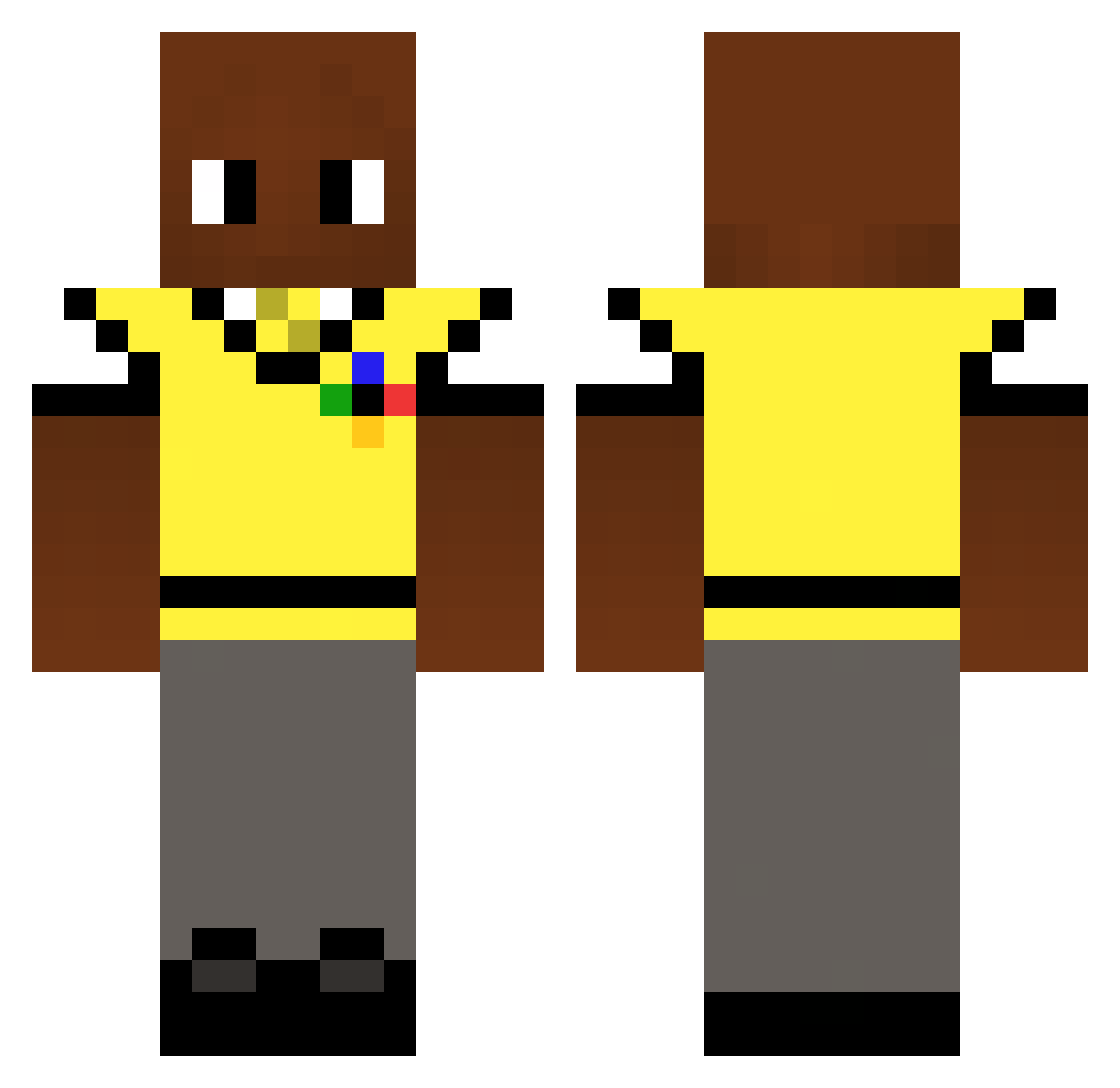 simplesromantico Minecraft skin, front and back view