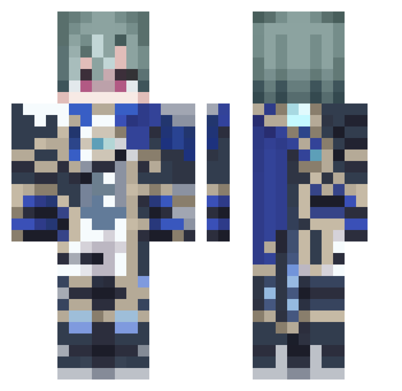 NanakoVT_ Minecraft skin, front and back view