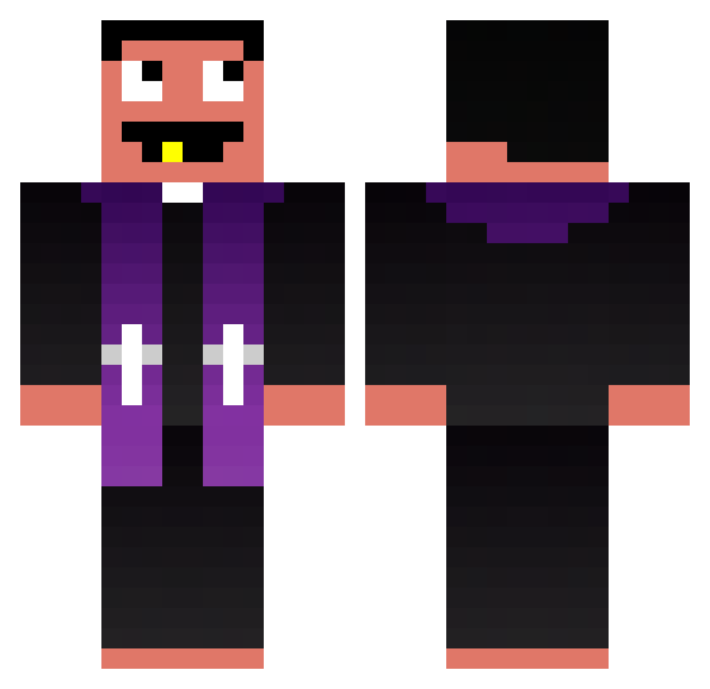 MalinowyNos Minecraft skin, front and back view