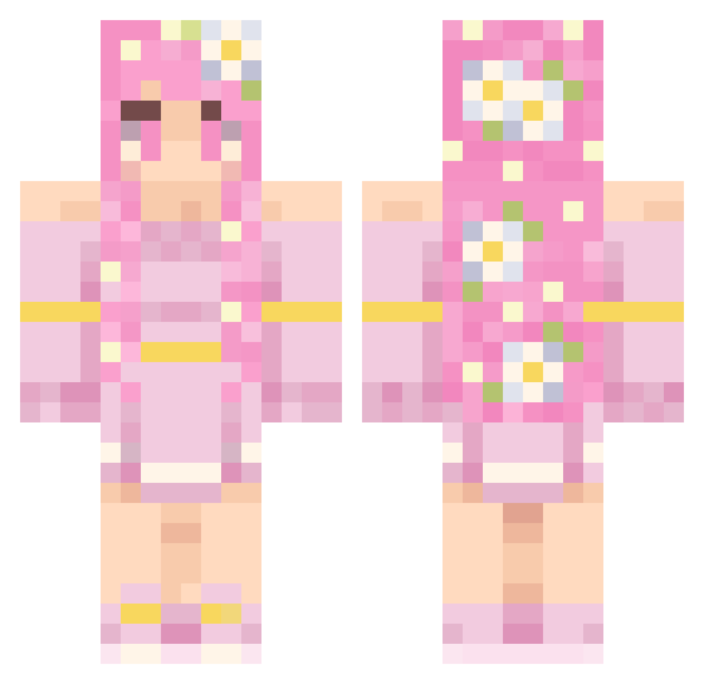 HugoA33 Minecraft skin, front and back view