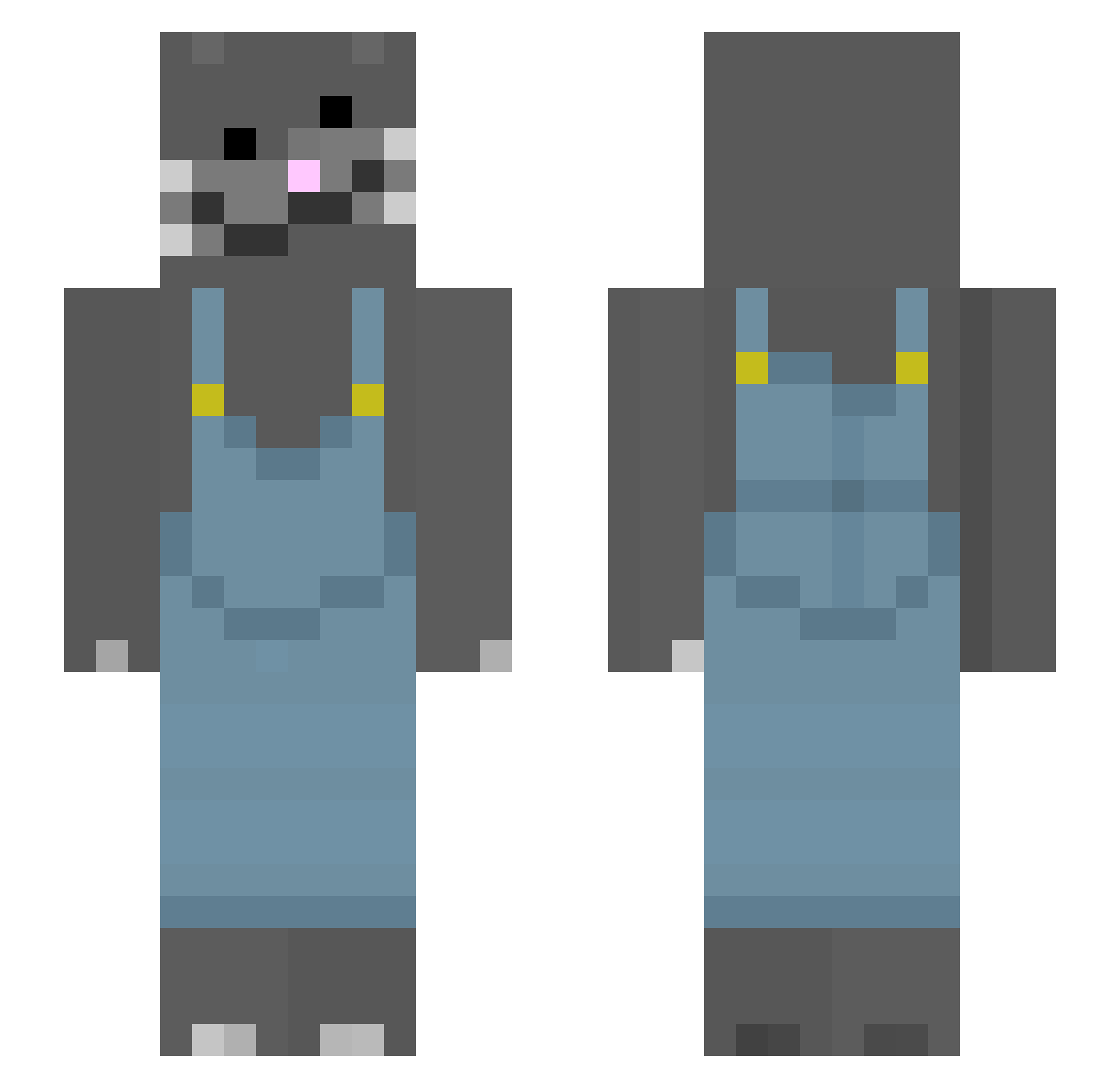 elimil56 Minecraft skin, front and back view