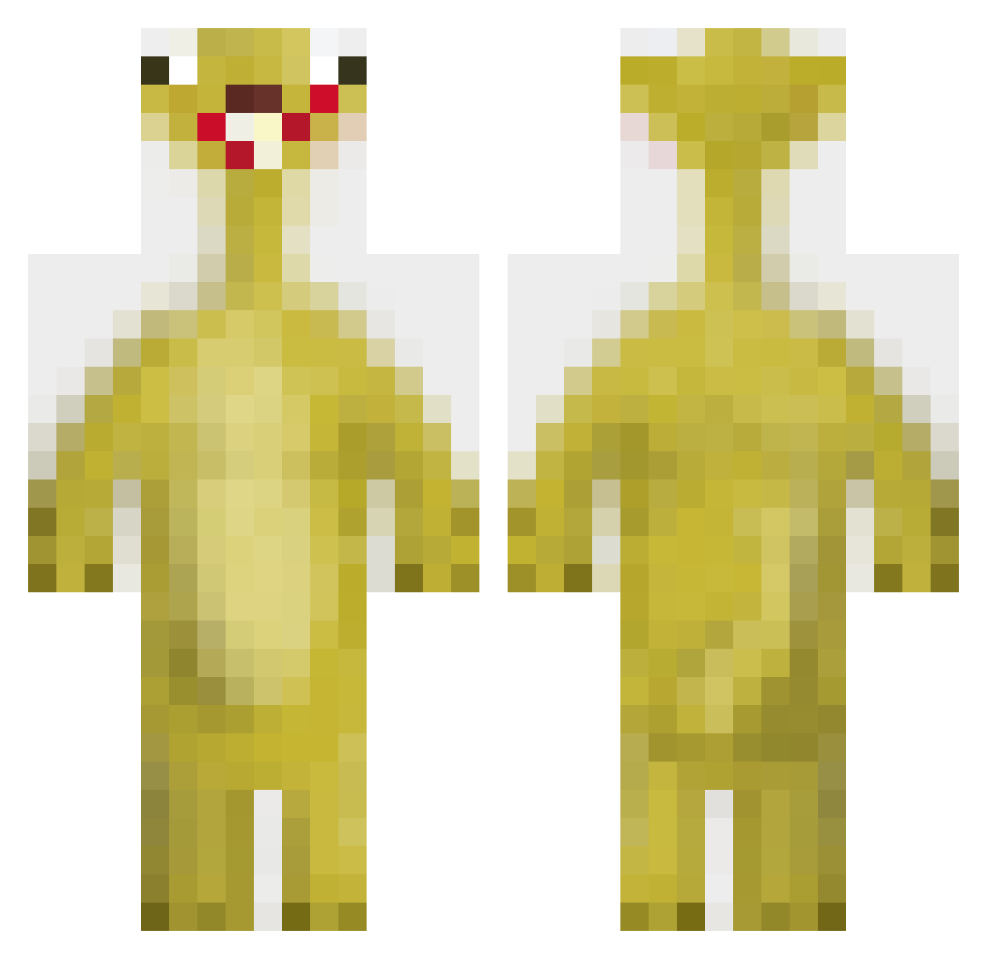 Prowoz Minecraft skin, front and back view