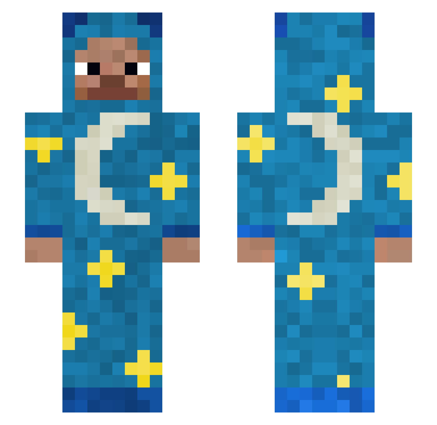 moonslop Minecraft skin, front and back view