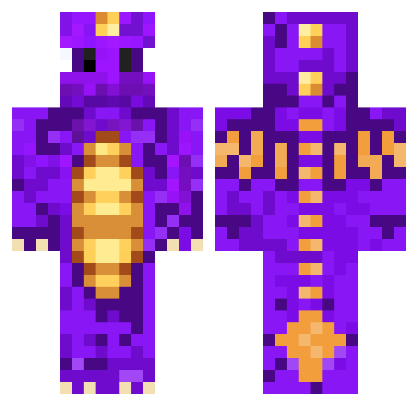 Martsman0 Minecraft skin, front and back view