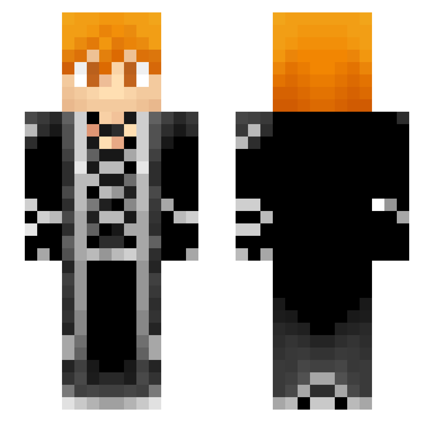 Iamhelpful Minecraft skin, front and back view