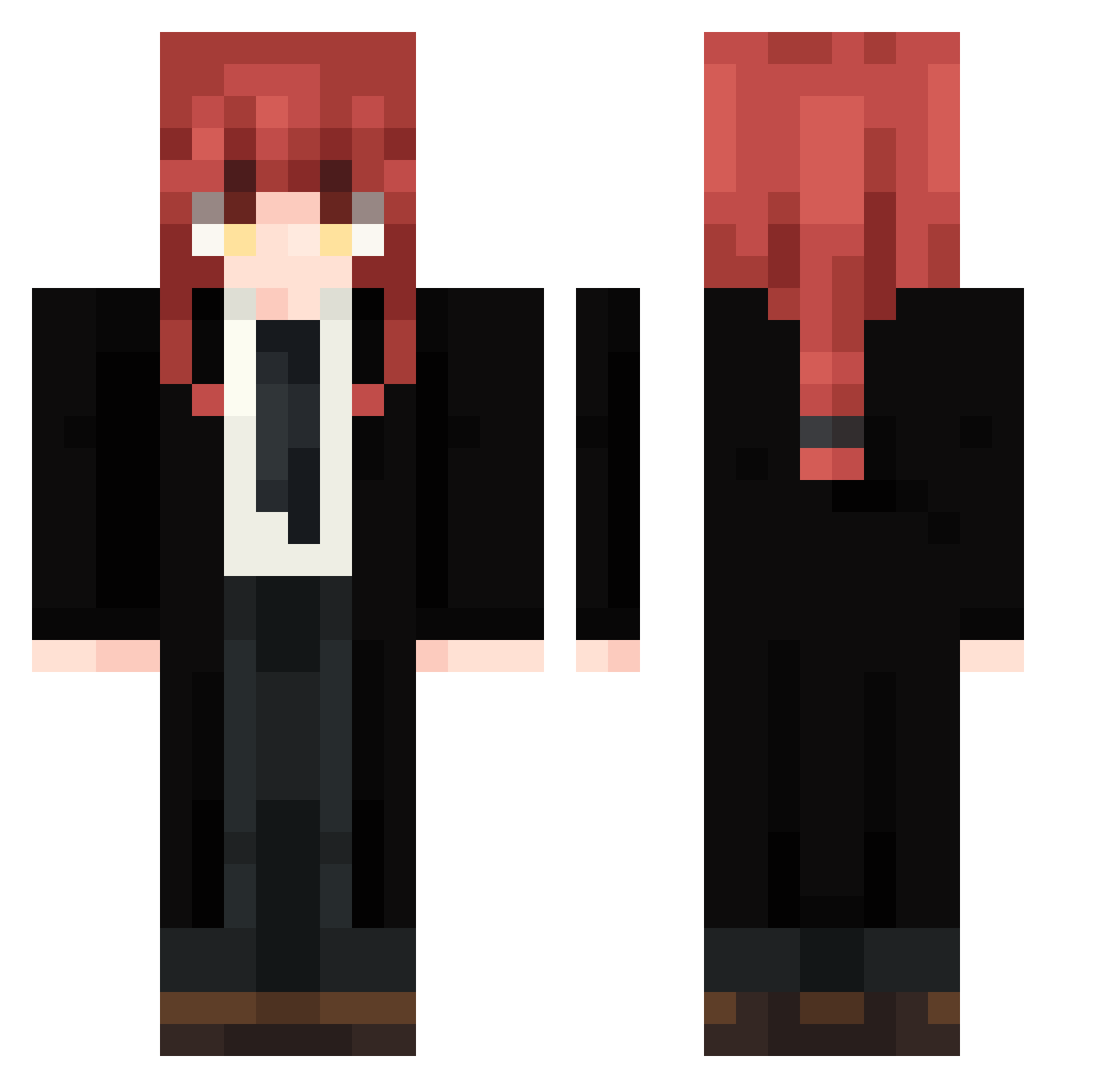 Odys_y Minecraft skin, front and back view
