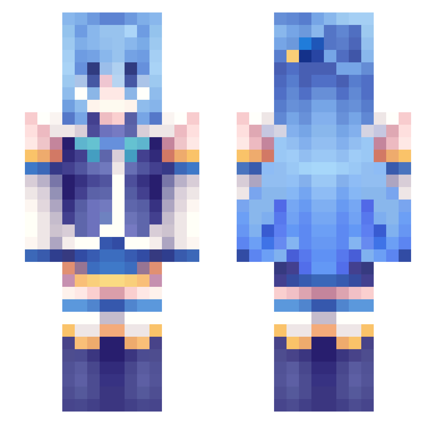 Carlos_Antonio Minecraft skin, front and back view