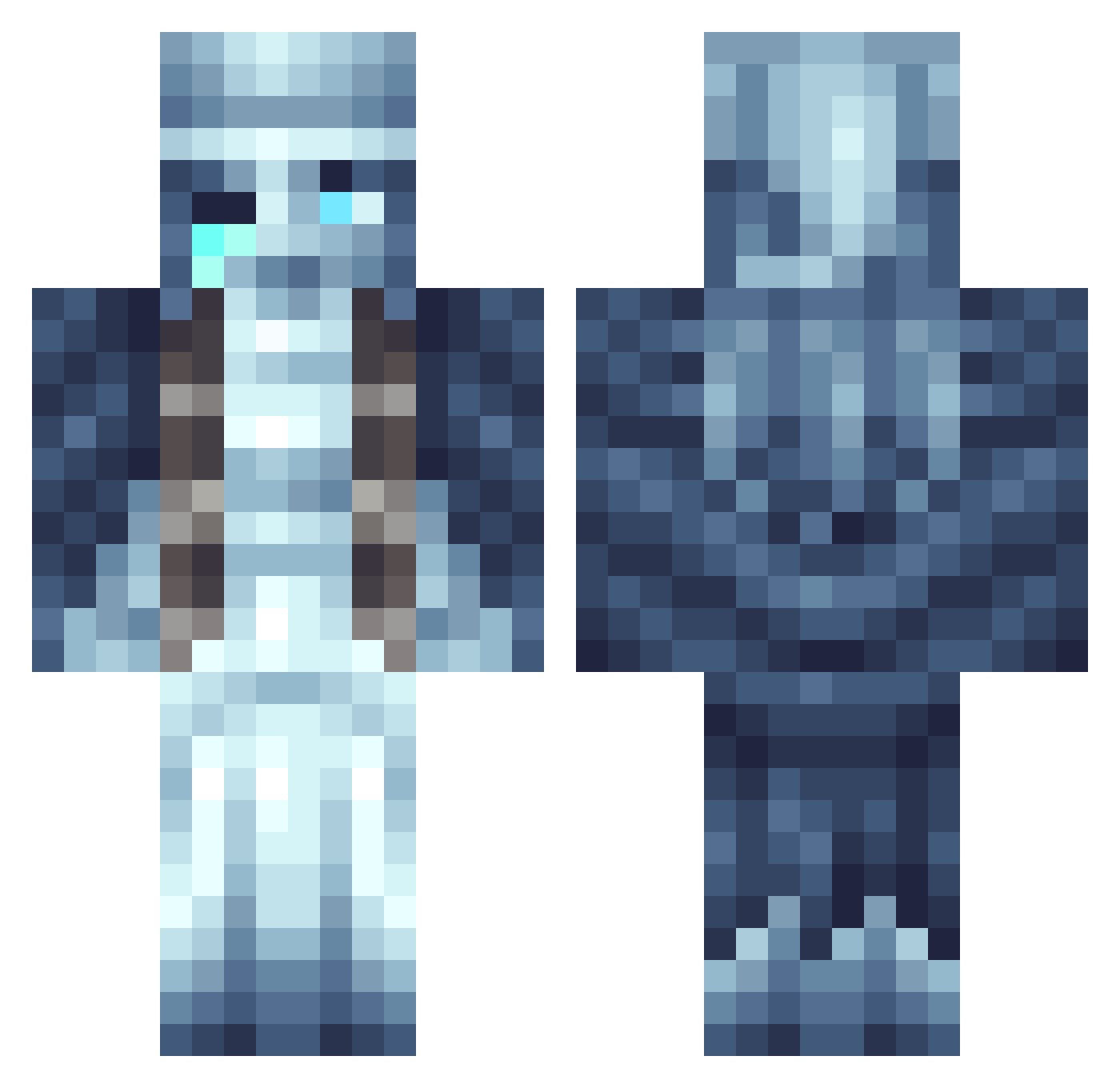Themuffin02277 Minecraft skin, front and back view