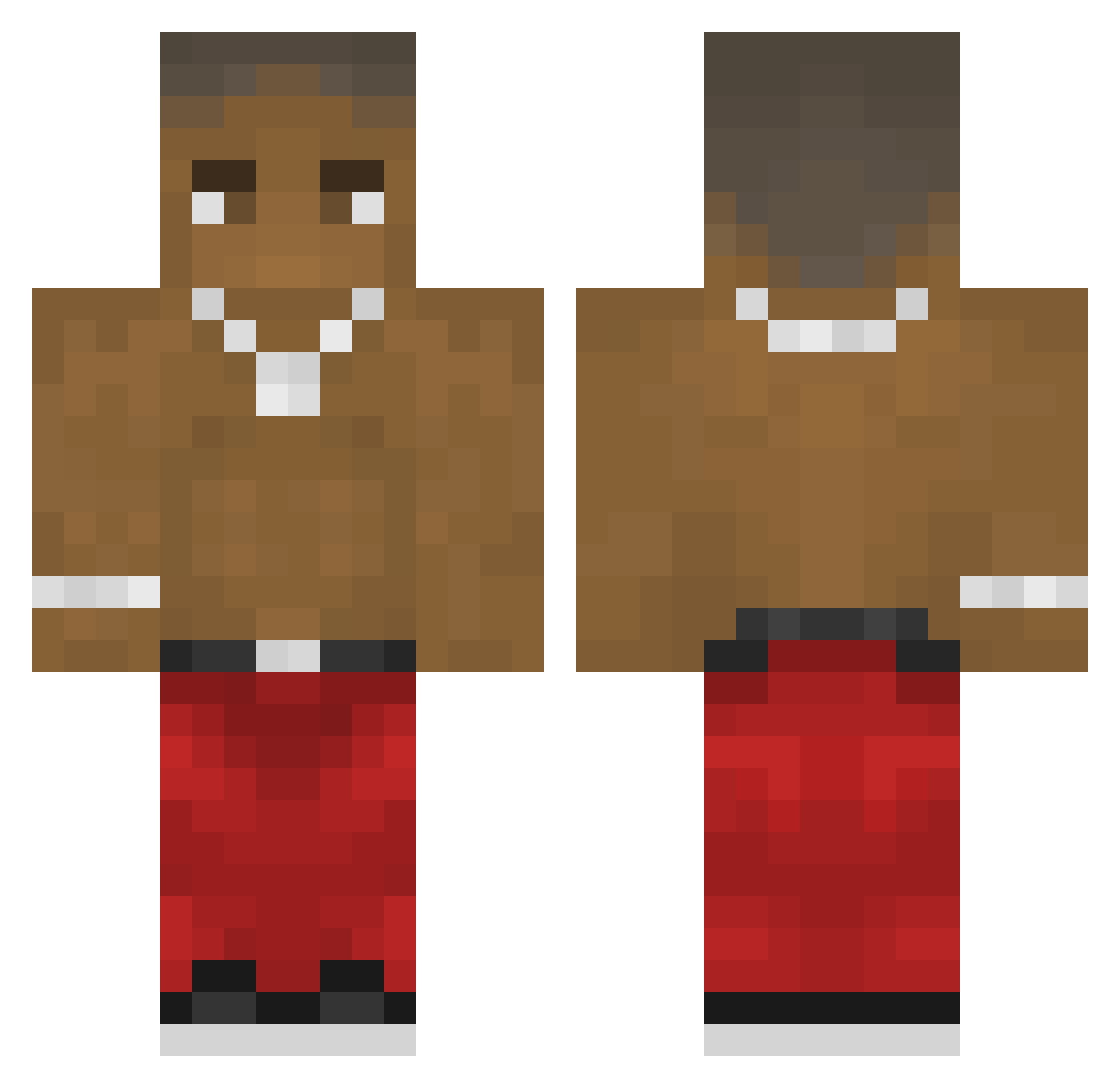 Kerexx Minecraft skin, front and back view