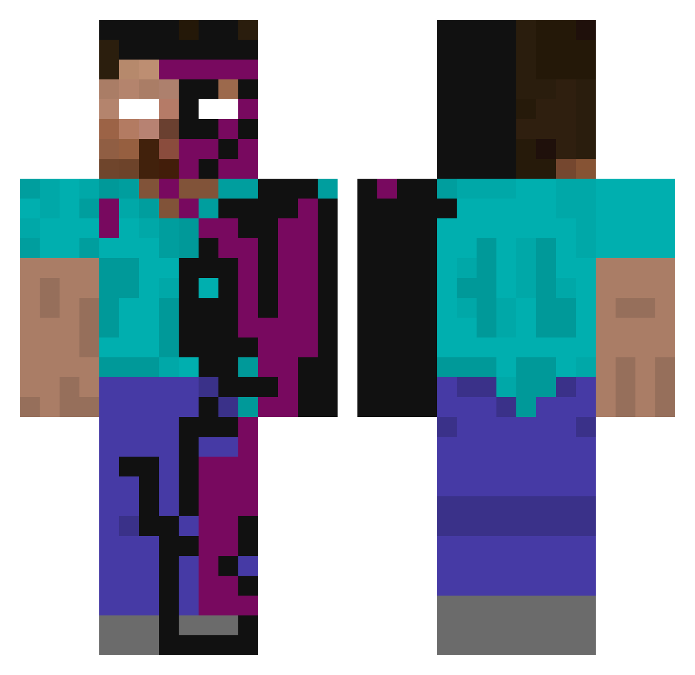 WHATTHESIGMA2335 Minecraft skin, front and back view