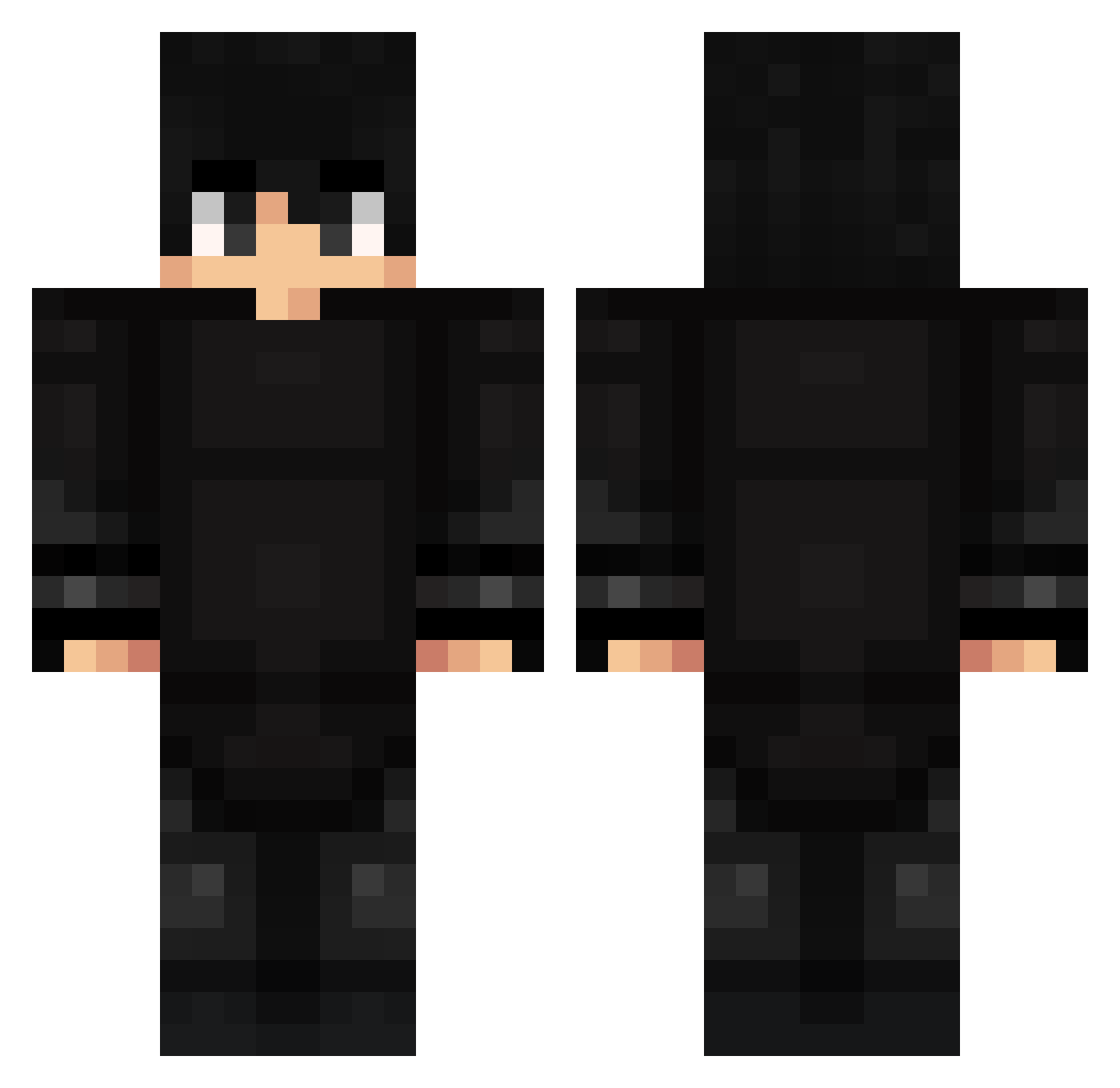 realayn Minecraft skin, front and back view