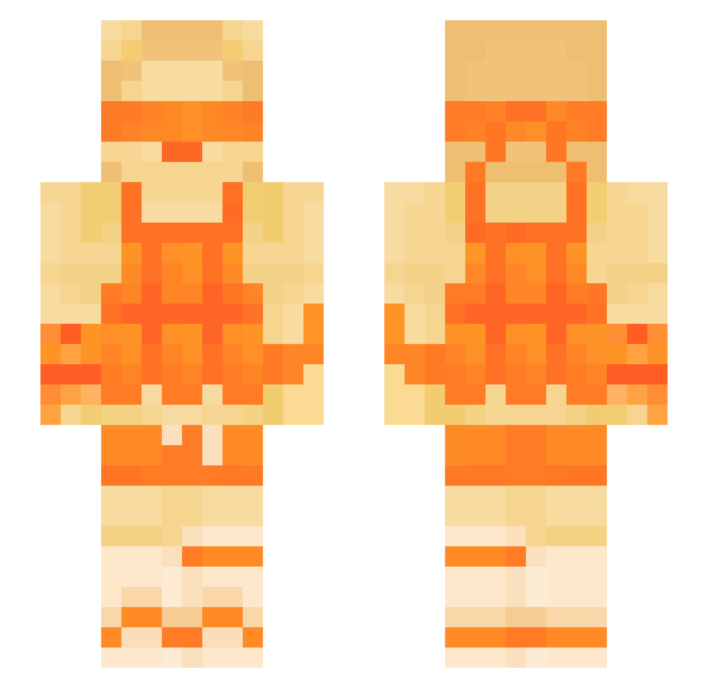 TURBOTRIXX Minecraft skin, front and back view