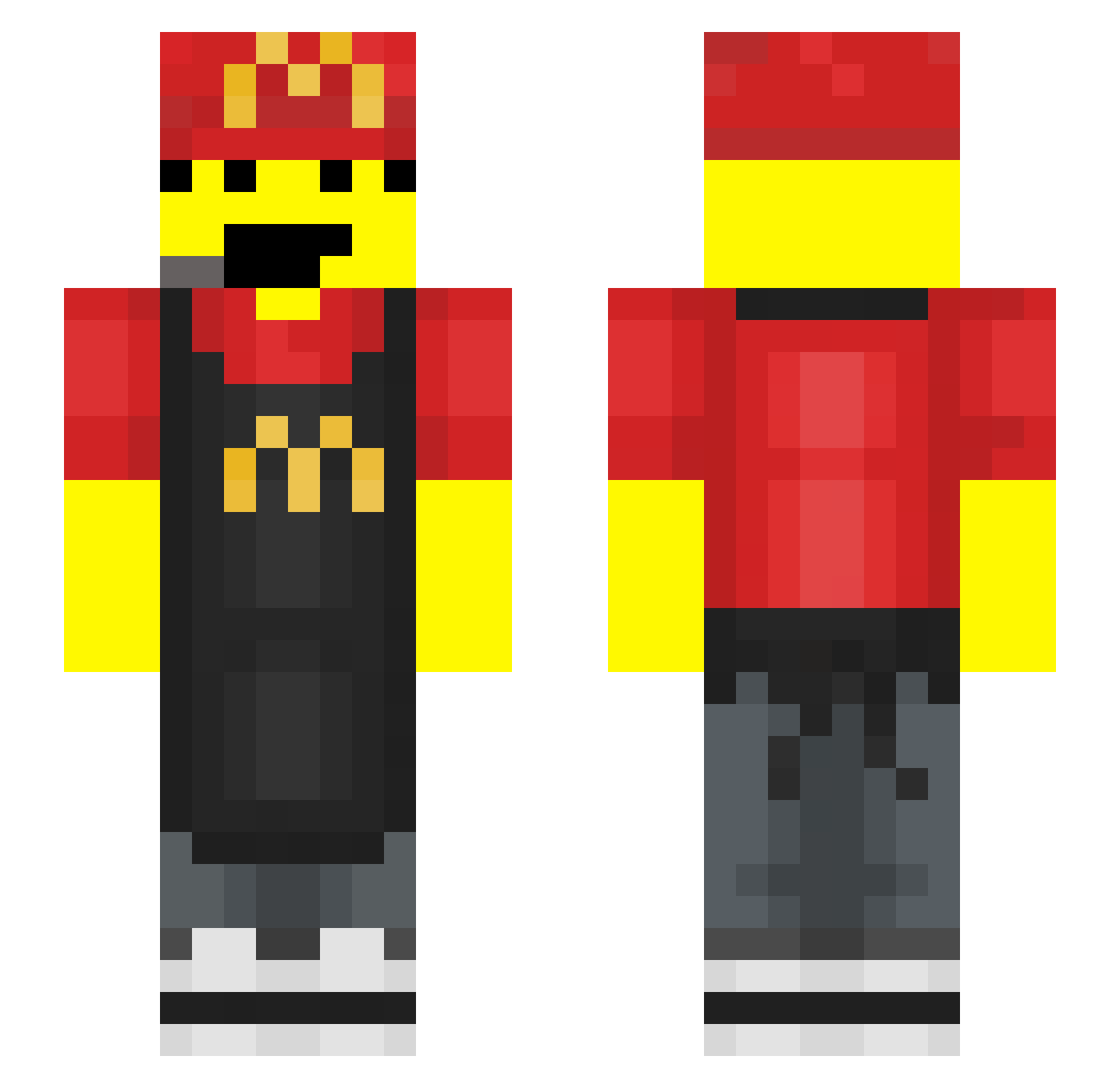 Figue03 Minecraft skin, front and back view