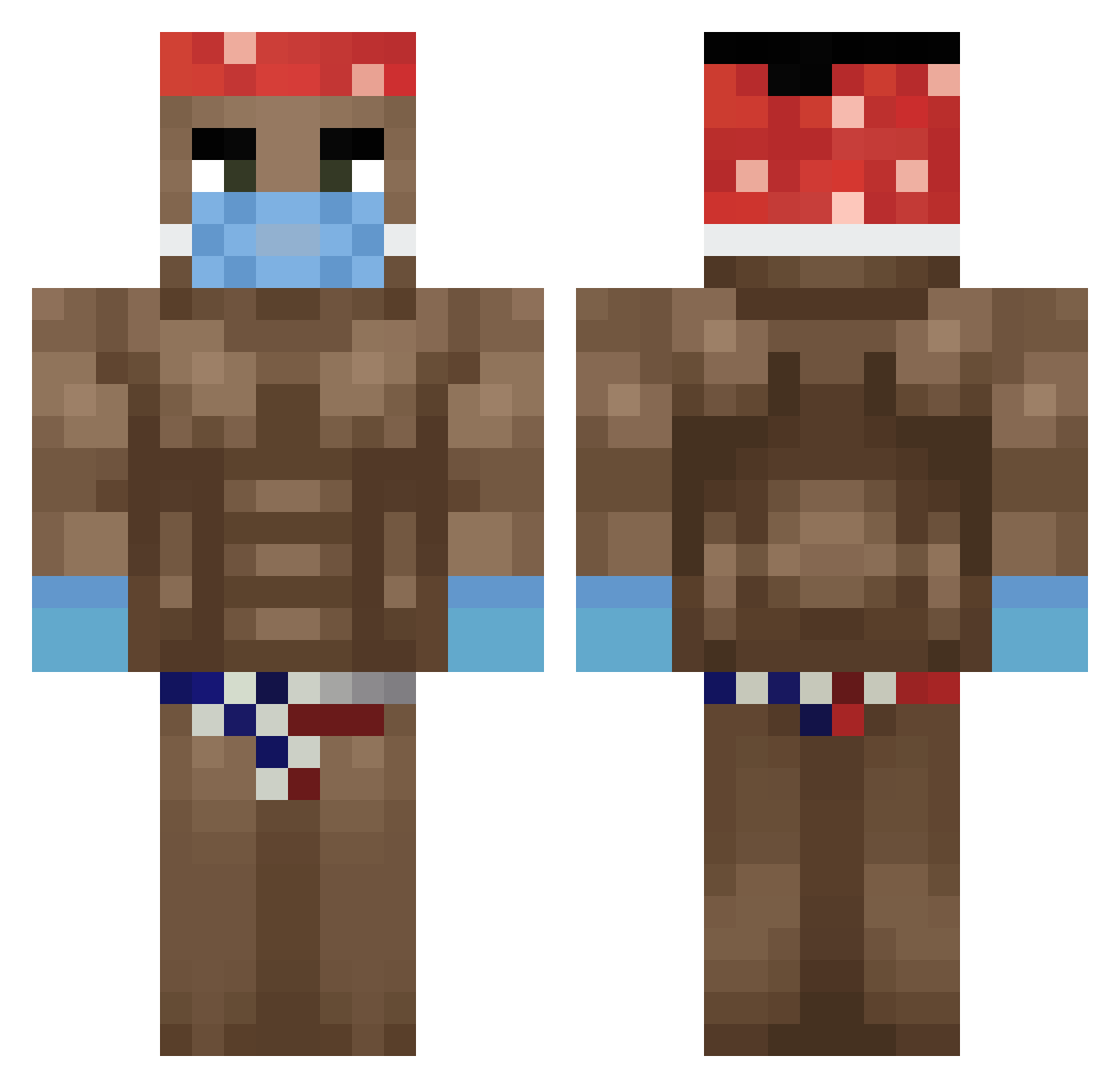 TxyK Minecraft skin, front and back view